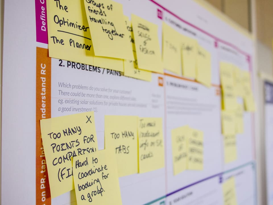 Agilisti davanti a una kanban board